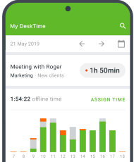 Using the mobile app for time tracking on the go