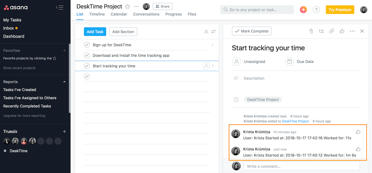 trackingtime integrations