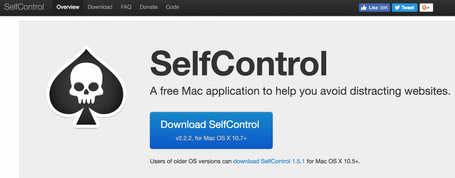 selfcontrol app chrome extension