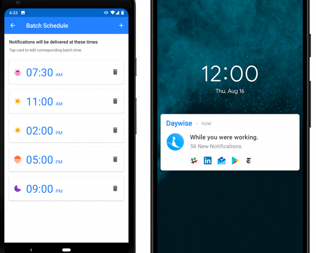 time management app for scheduling notifications