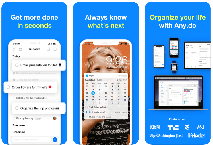 Any.do best to-do list app