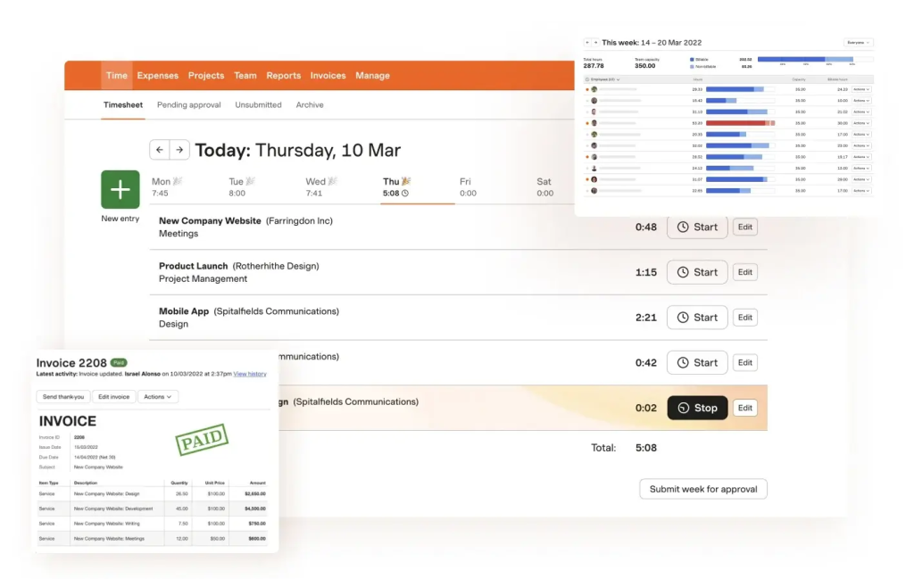 Harvest timesheet software