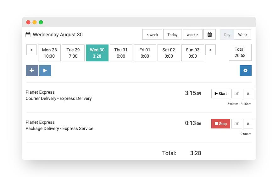 Log my hours staff timesheet app