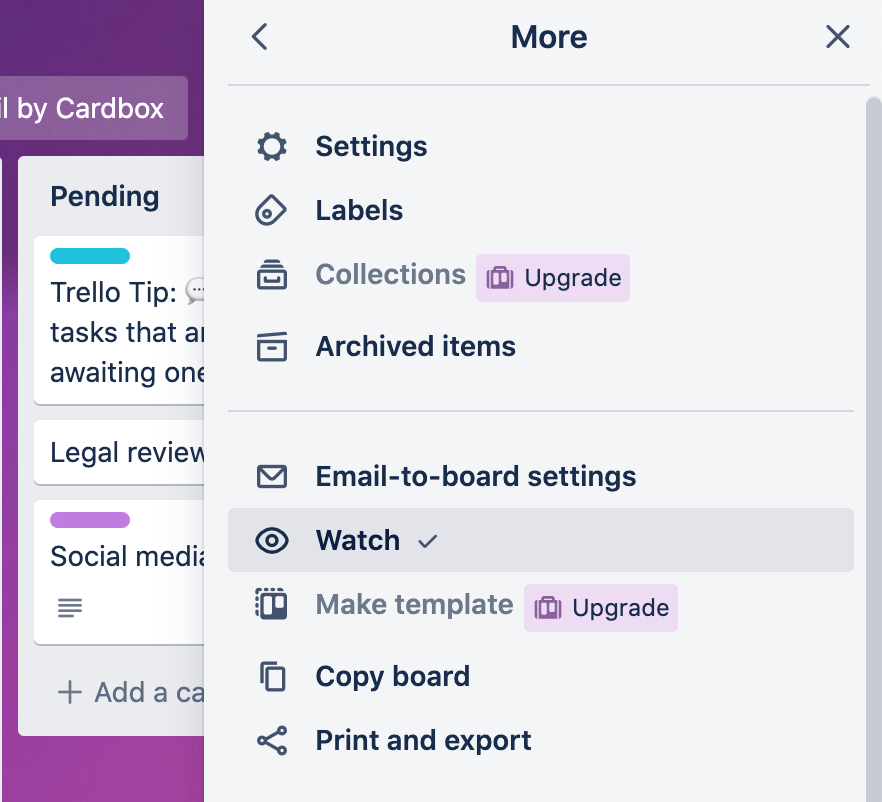 Vertical Layout for Trello