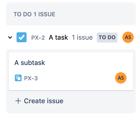 Screenshot from Jira tool