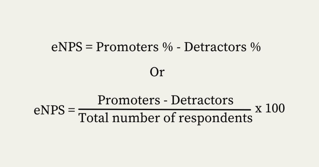 eNPS calculation formulas