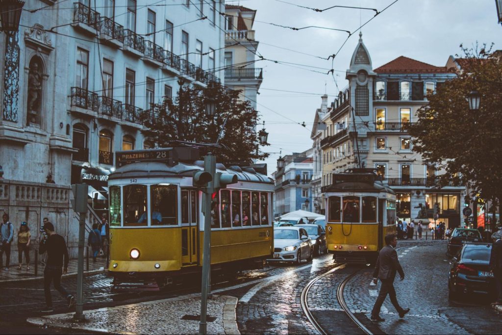 A scenery of Lisbon – one of the best spots for remote work in Europe