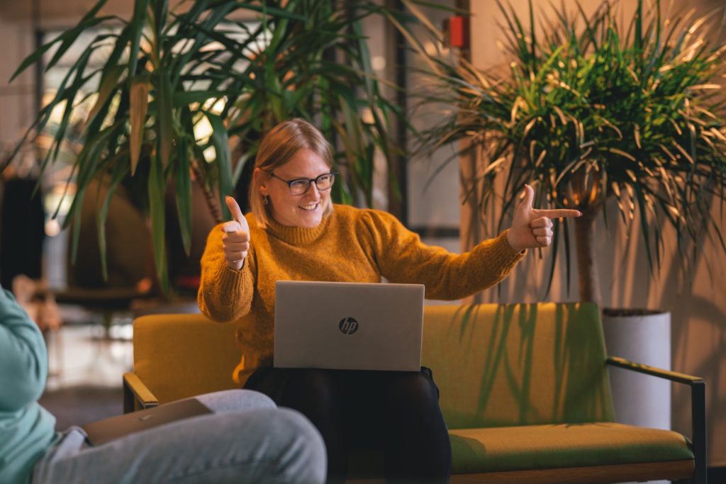 A person being overly positive at workplace