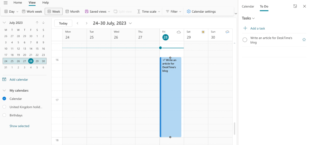 outlook calendar tips and tricks screenshot