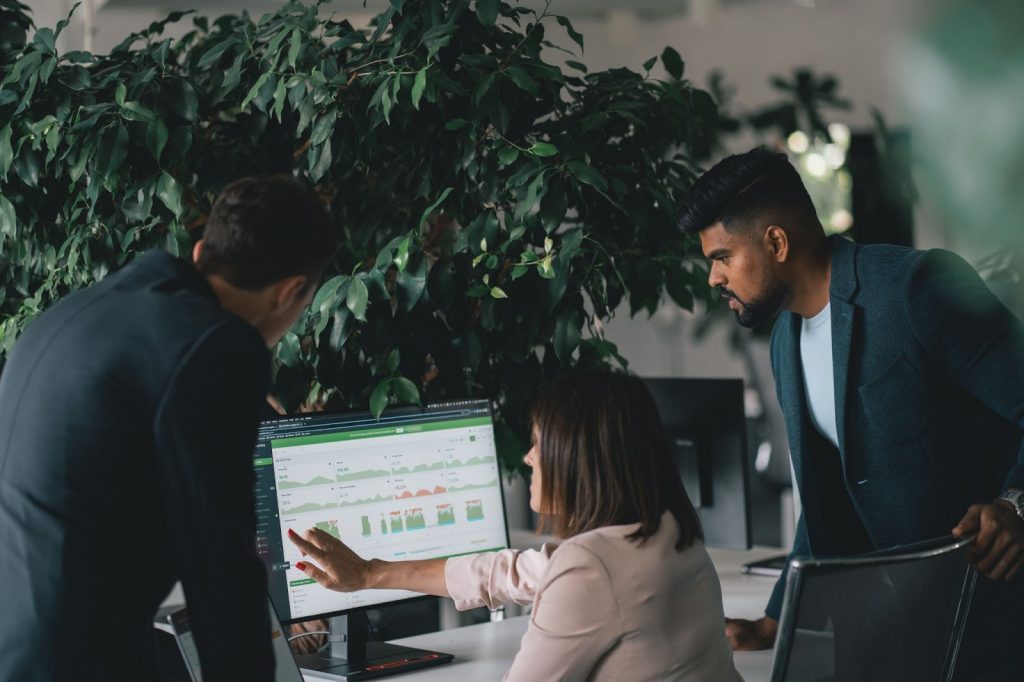 team reviewing how to trick desktime