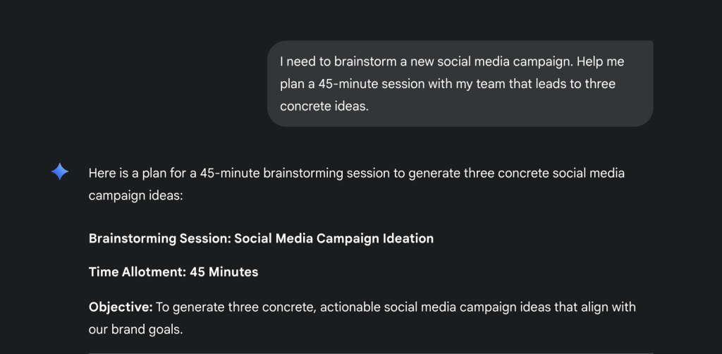 ai prompt for brainstorming session