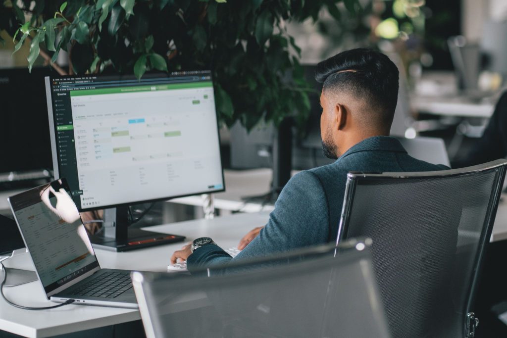 man doing deep work