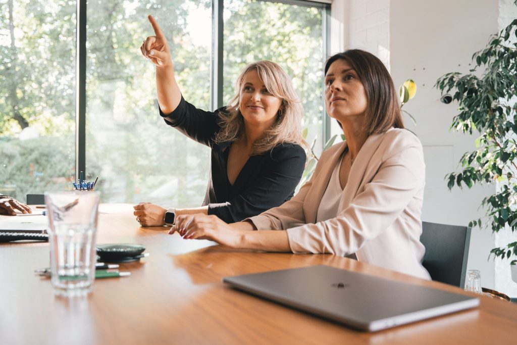 Two women showing productivity fundamentals