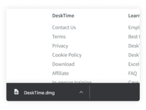 Download the DeskTime app (compatible with macOS 10.13 onwards)