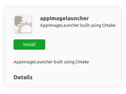 Use AppImage Launcher for the app installation.