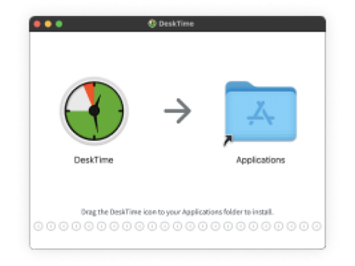 Drag DeskTime to your Applications folder