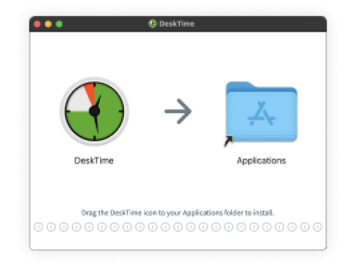 Arrastre DeskTime a su carpeta de aplicaciones