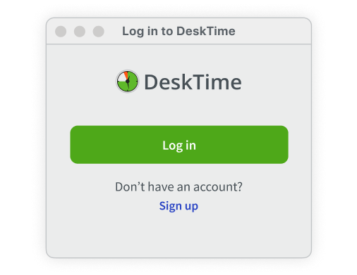 Launch DeskTime and sign in to start tracking your time.