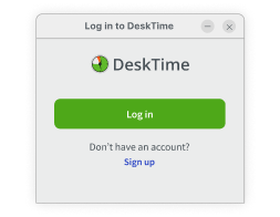 Inicie DeskTime y conéctese para empezar a hacer un seguimiento de su tiempo.