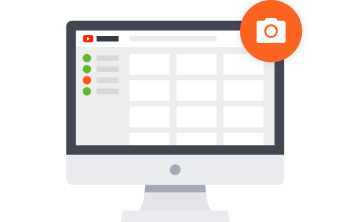 An illustration depicting the variety of features offered by DeskTime employee productivity monitoring software