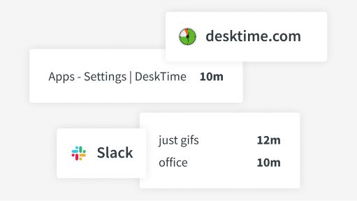 A screenshot of the DeskTime document title tracking feature