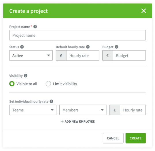 How to use the project cost calculation and project billing feature