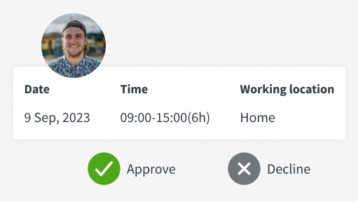 A screenshot of the DeskTime shift planning app.