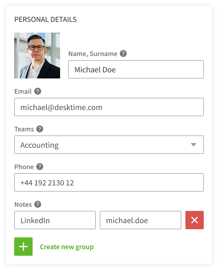 Personal details