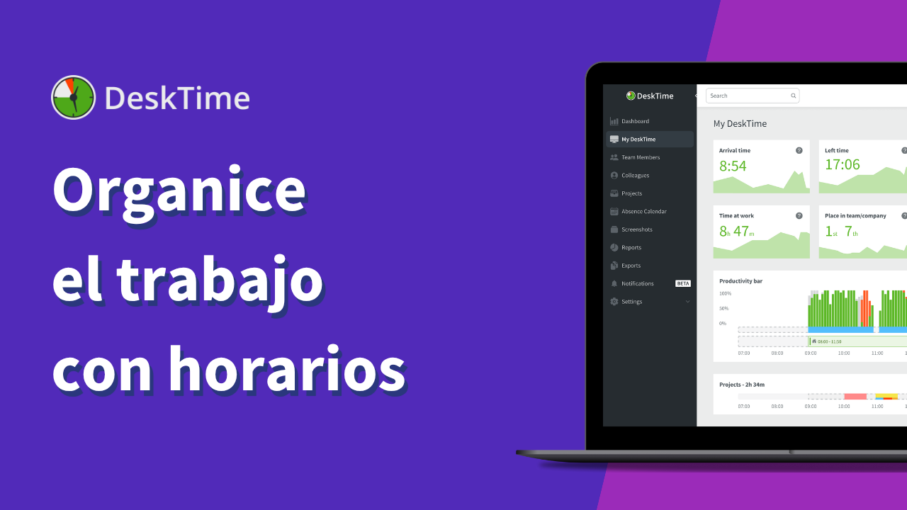 Organice el trabajo con horarios