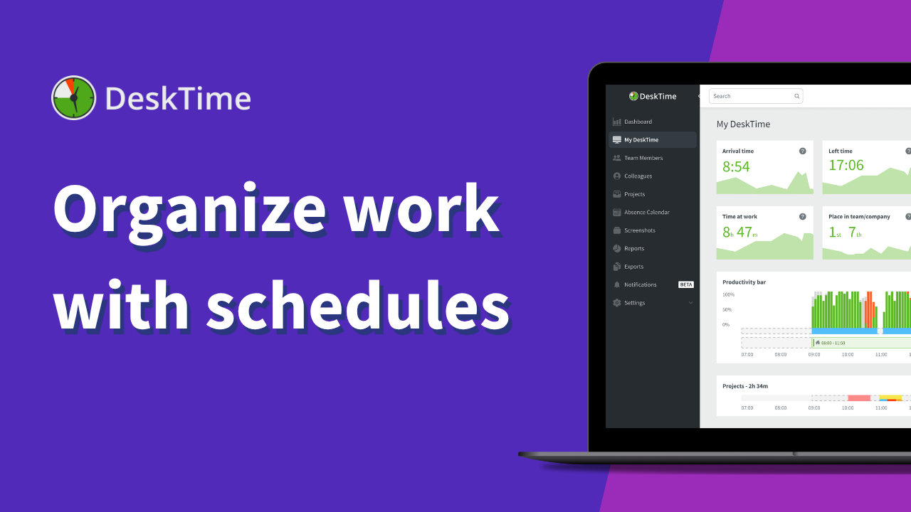 Organize work with schedules