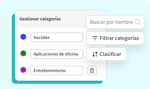 Reorganización de las categorías de aplicaciones