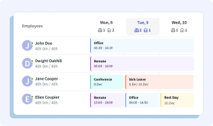 Work schedules & Absences design changes